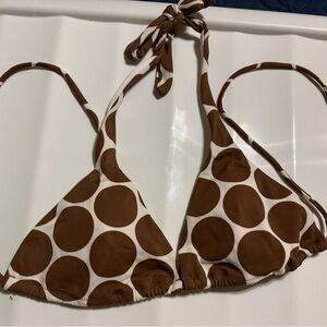 Brown and White Polka Dot Bikini Top Victoria’s Secret